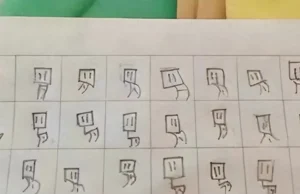 孩子被罚写“罗”字,妈妈拍照上传走红网络,网友:写出灵魂了(图集)